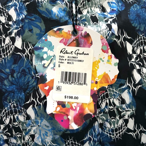 Robert Graham Alloway Equinox Skull Print Button Up Shirt Men’s Small NEW - Picture 14 of 14